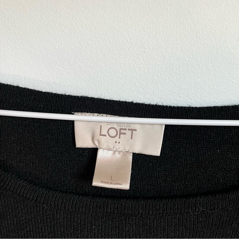 Loft LongSleeve Stripped Sweater Dress Large - Picture 3 of 5
